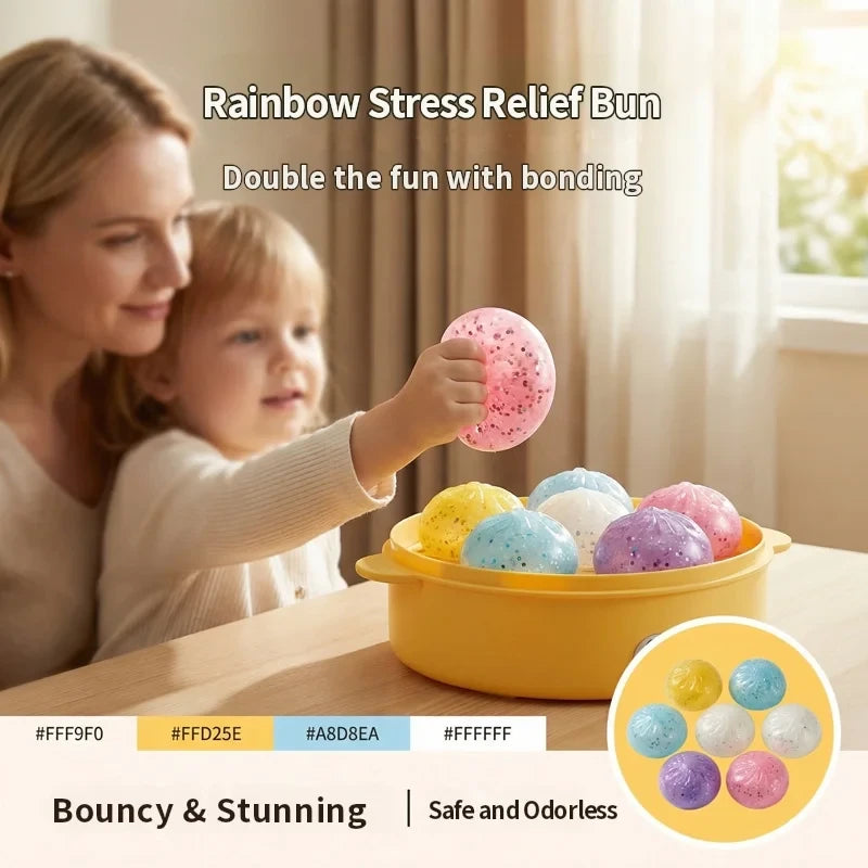 Squishy Glitter Dumpling Fidget Toy