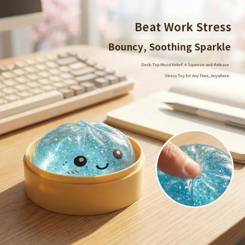 Squishy Glitter Dumpling Fidget Toy